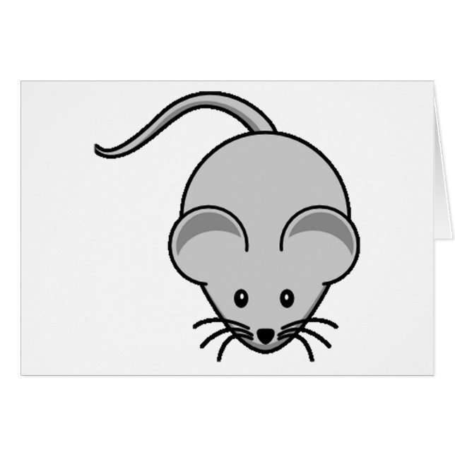Förtjusande mus hälsningskort (Framsidan Horizontal)