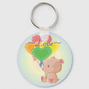 Förtjusande nalle Keychain Nyckelring
