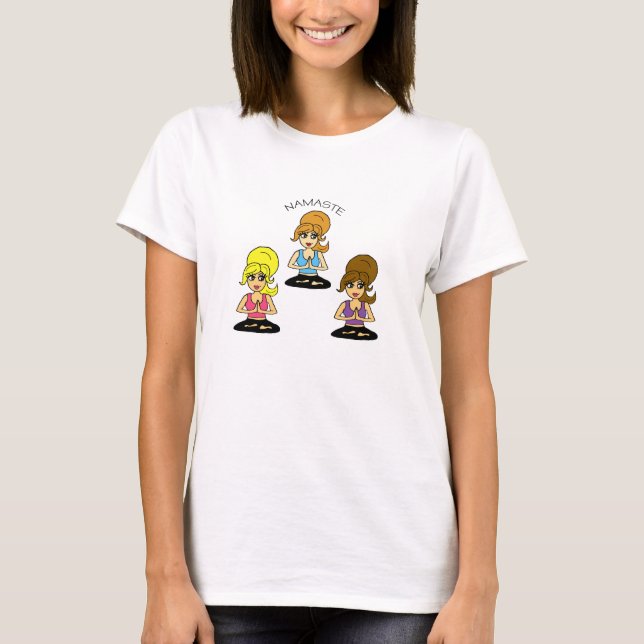 Förtjusande Namaste YogaT-tröja Tee (Framsida)