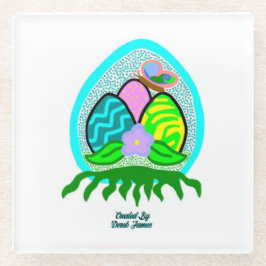 Förtjusande Påskägg Glass Underlägg