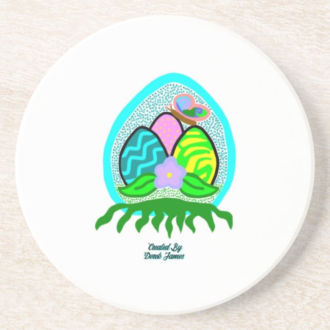 Förtjusande Påskägg Sandstone Underlägg (Framsidan)