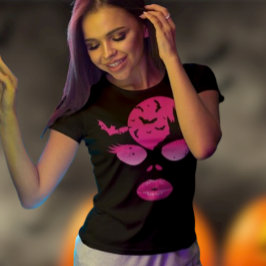 Förtjusande Rosa Halloween: Moonlit Myasty & Fladd T Shirt