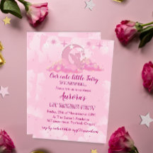 Förtjusande Rosa Little Fairy i Clouds Birthday