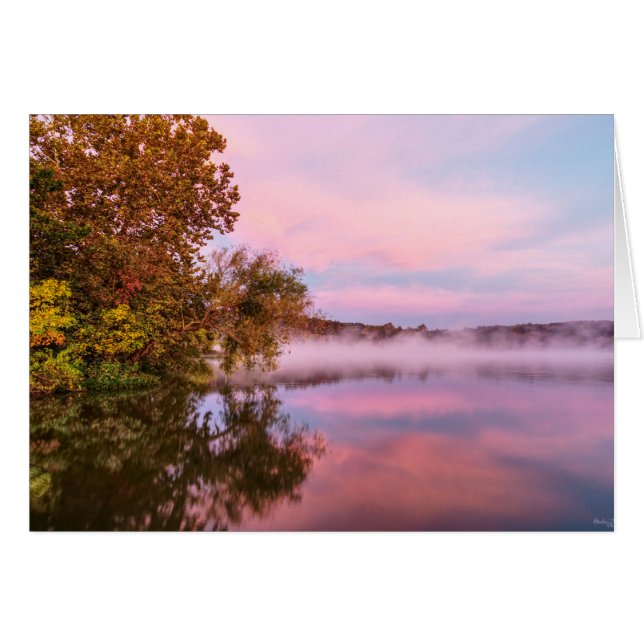 Förtjusande Rosa Morgon Hälsningskort (Framsidan Horizontal)