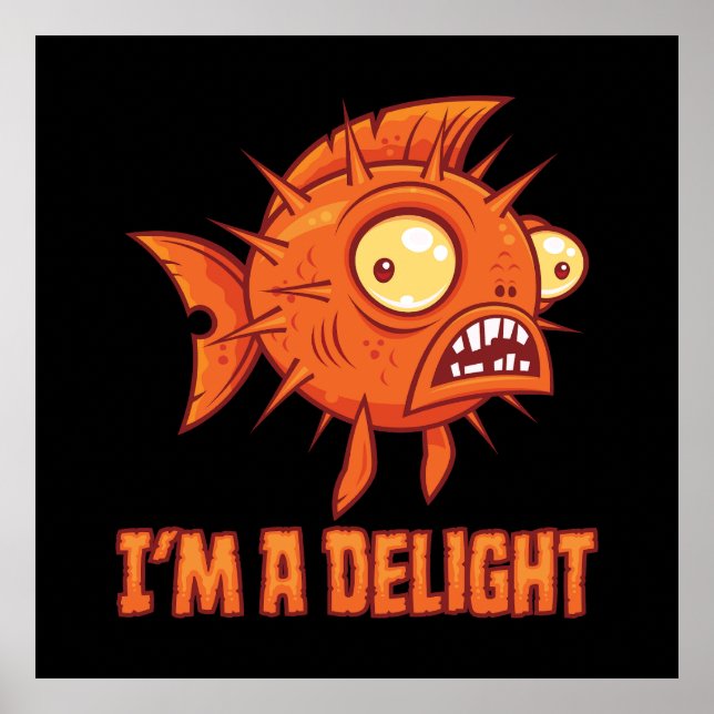 Förtjusande Säreget Paranoid Papegojfisk Poster (Framsidan)