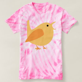 Förtjusande sjungande fågelTie-Färg T-tröja T-shirt