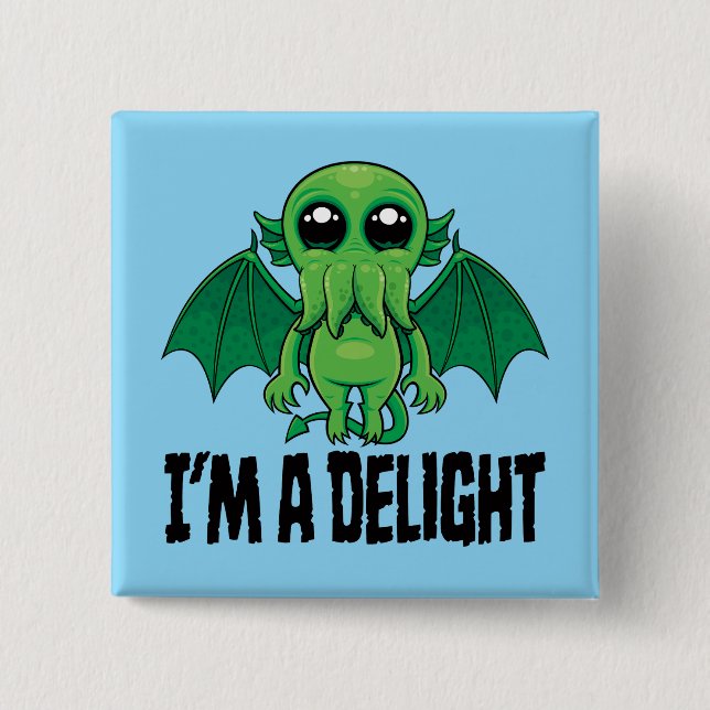 Förtjusande sött Cthulhu-odjuret Knapp (Framsida)