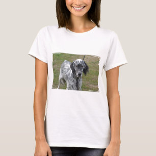 Förtjusande svartvit engelsk Setter Tee Shirt