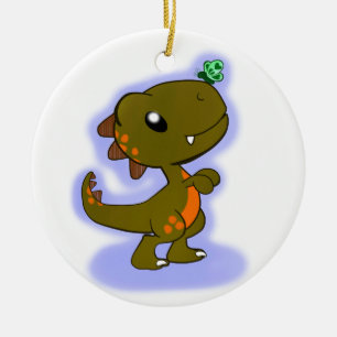 Förtjusande T-Rex Julgransprydnad Keramik
