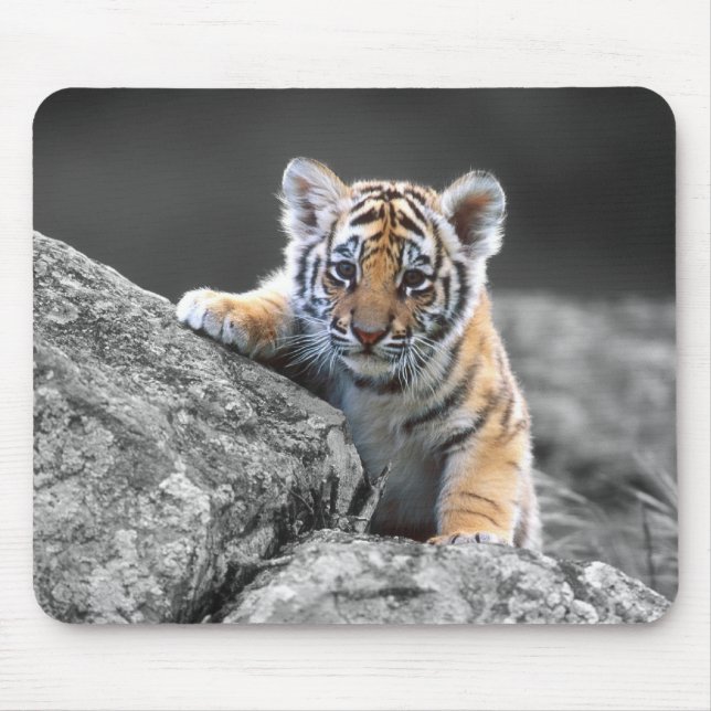 Förtjusande tigerunge Mousepad Musmatta (Framsidan)