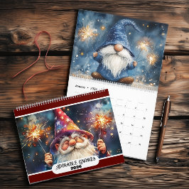 Förtjusande Tomtar 2027 Medium Två Sidor Kalender