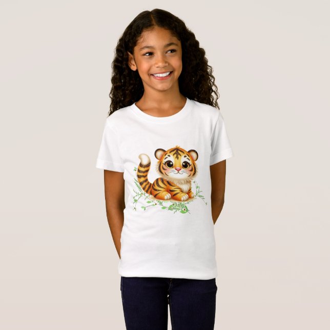 Förtjusande Trina the Tiger in Vines T Shirt (Hel framsida)
