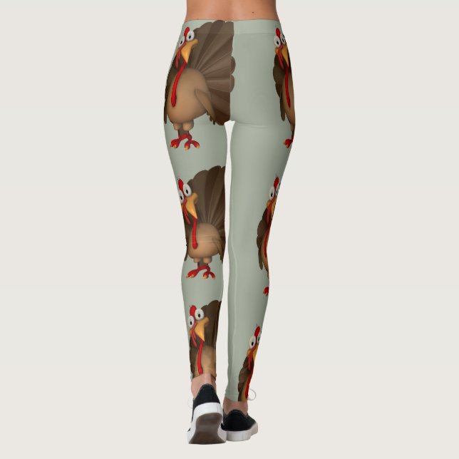 Förtjusande Turkiet thanksgiving Leggings (Baksida)