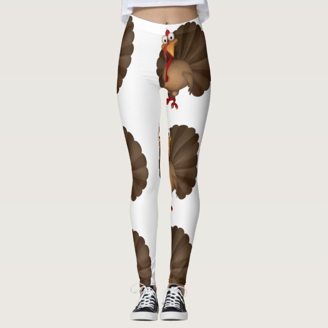 Förtjusande Turkiet thanksgiving Leggings (Framsida)