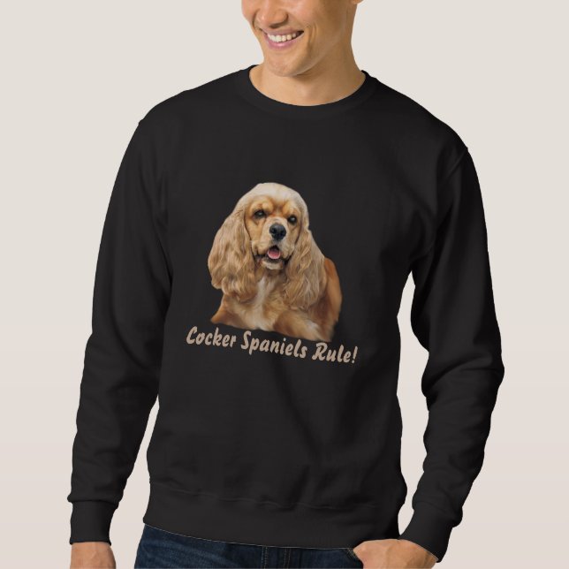 Förtjusande unisex- tröja för cockerspanielSpaniel Långärmad Tröja (Framsida)