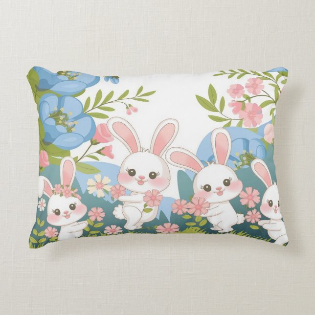 Förtjusande utformning av firande i Påsk Prydnadskudde (Framsidan)