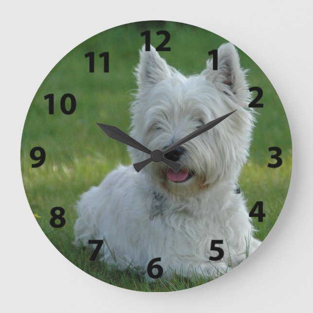 Förtjusande västra höglands- Terrier Stor Klocka (Framsida)