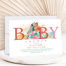 Förtjusande Whimsical Rosa Brev Flicka Shower