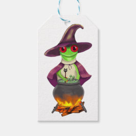Förtjusande Witch Frog Brew Halloween Spooky Presentetikett
