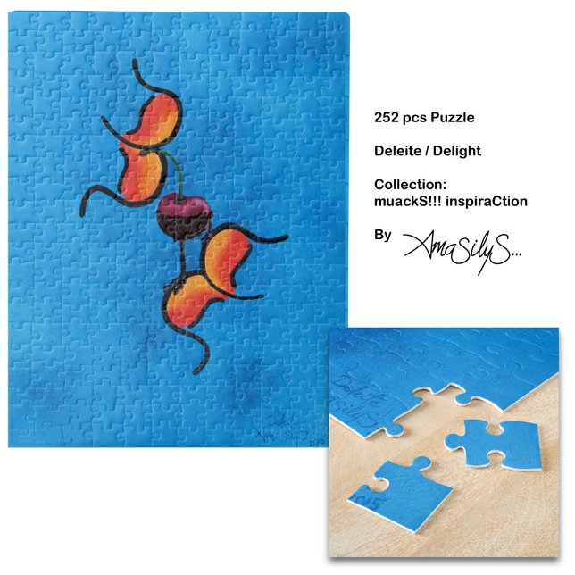 Förtjusning muackS!!! - AmaSilyS - 252 st Art Pussel (Have fun putting together this delicious puzzle!)