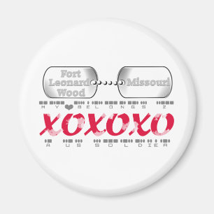FortLeonard trä Magnet
