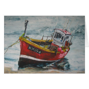 Förtöjd fiskebåt OBS kort