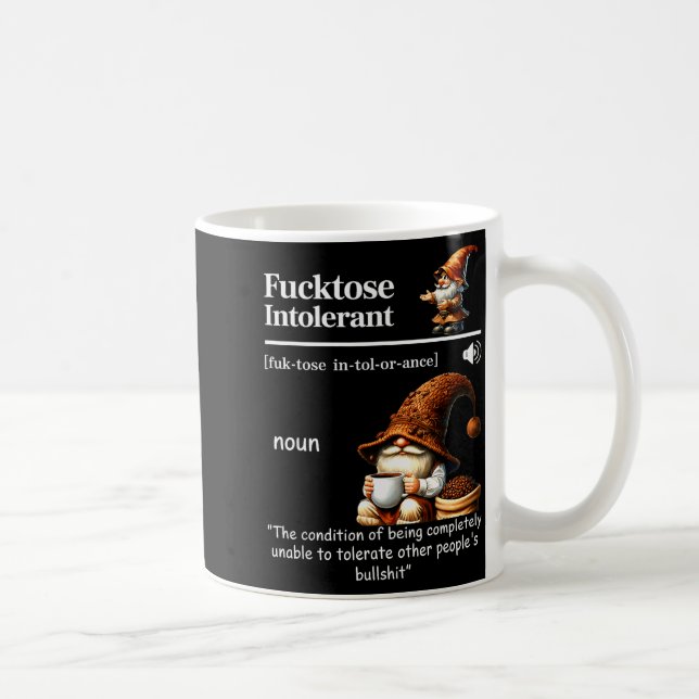 Fortose Intolerant Definition Funny Gnome Coffee  Kaffemugg (Höger)