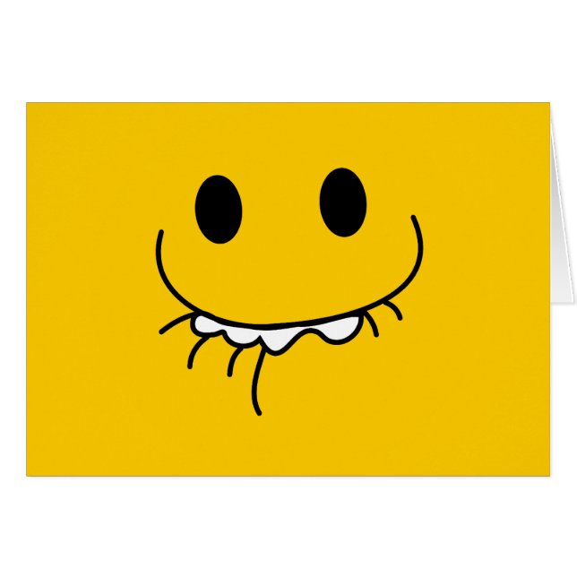 Förträngt laughteransikte hälsningskort (Framsidan Horizontal)