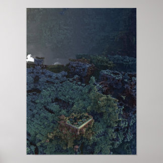 Fortress 3D Fractal Poster