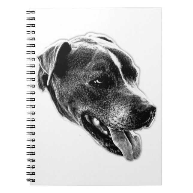 Förtroende Assion Pitbull Mix Art bärbar dator Anteckningsbok (Framsidan)