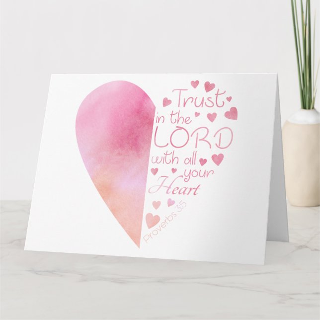 Förtroende av kristen Heart i Herren Kort (Framsida)