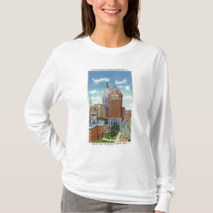 Förtroende Bldg och handelsresandetorn beskådar T-shirt