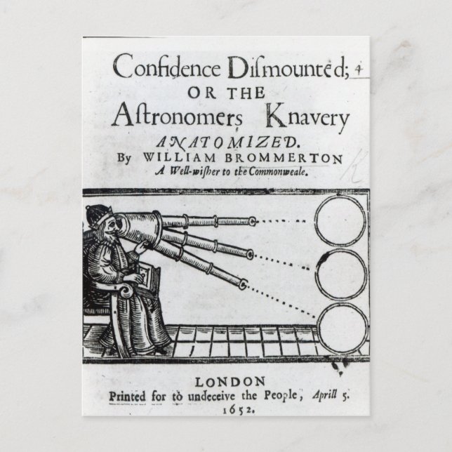 Förtroende för fronten har avmonterats;Astronomer Vykort (Framsida)