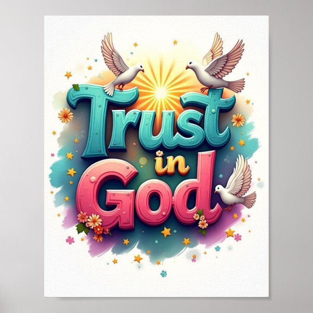 Förtroende för Gud Poster (Framsidan)