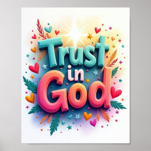 Förtroende för Gud Poster (Framsidan)