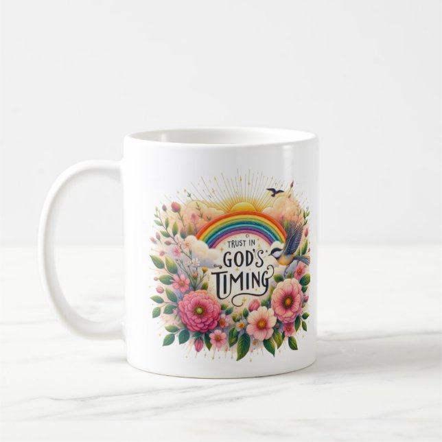 Förtroende för Guds tidtabell Kaffemugg (Vänster)