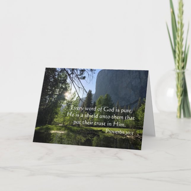 Förtroende för Guds Vuxen Baptism Card Kort (Framsida)