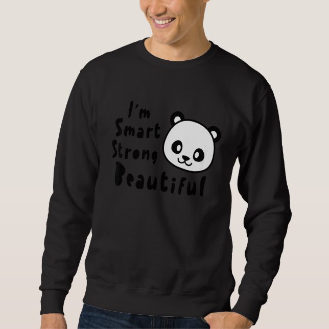 Förtroende för Kids Panda Lång Ärmad Tröja (Framsida)