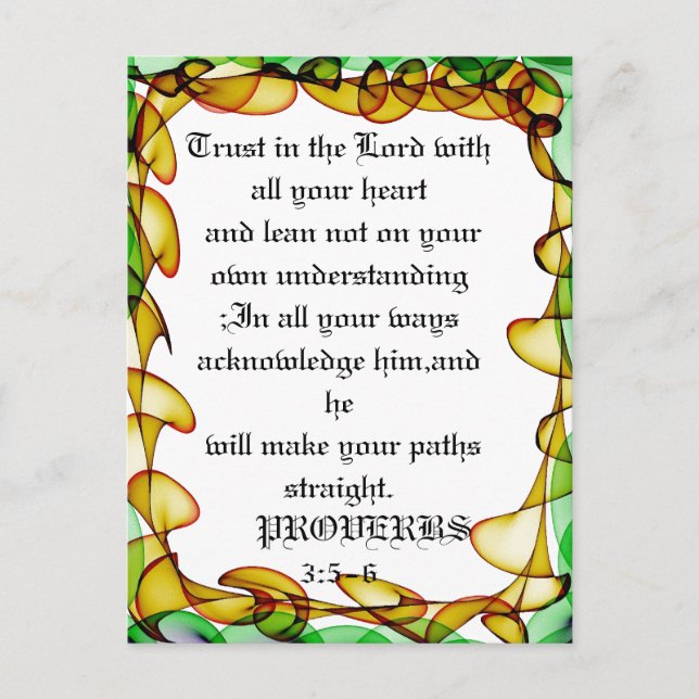 Förtroende för lord Abstrakts färgstarka vykort (Framsida)