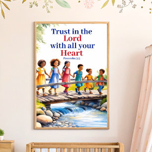 Förtroende för Lord Christian Nursery Wall Art Poster