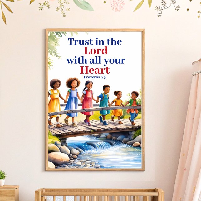 Förtroende för Lord Christian Nursery Wall Art Poster (Skapare uppladdad)
