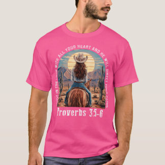 Förtroende för Lord Cowgirl Western Christian Prov T Shirt