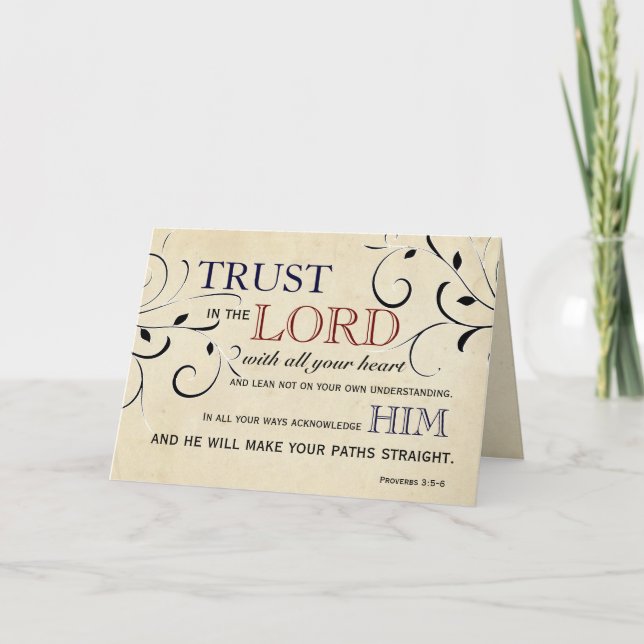 Förtroende för Lord Encouragement Card Kort (Framsida)