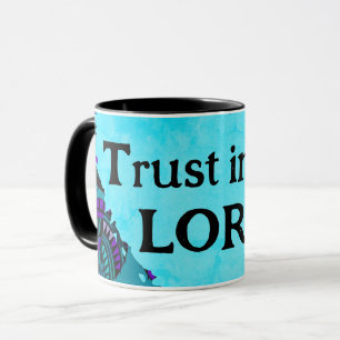 Förtroende för Lord Fish Lövs Lila Teal Grått Mugg