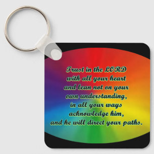 Förtroende för lord Prayer Keychain Nyckelring