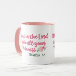 Förtroende för Lord Proverb // Bible Verse Mugg
