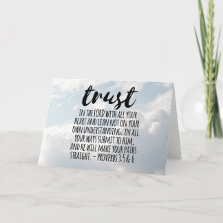 Förtroende för Lord Proverbs 3:5-6 Kort