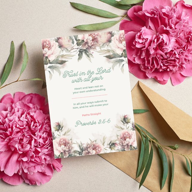 Förtroende för Lord Proverbs 3:5-6 Kort (Skapare uppladdad)