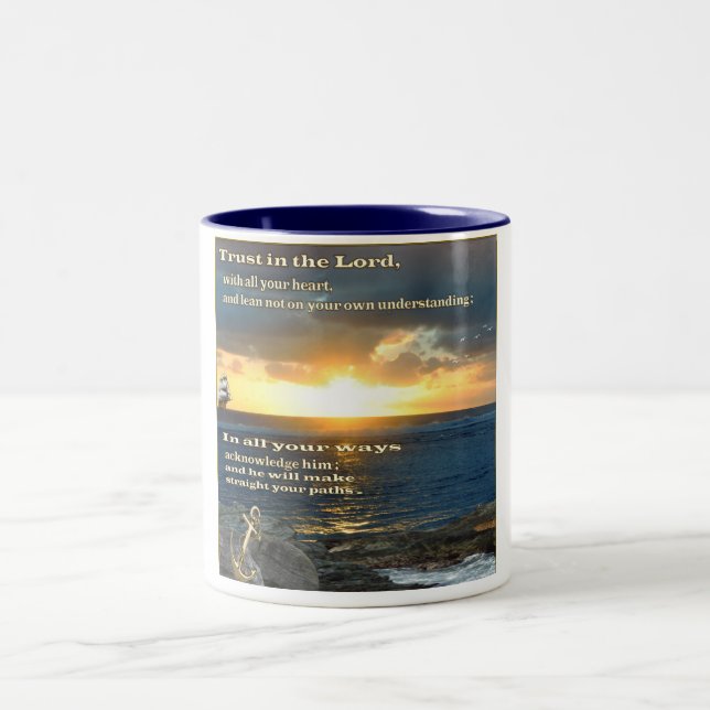 Förtroende för Lord Proverbs 3:5-6 mugg (Center)