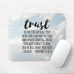 Förtroende för Lord Proverbs 3:5-6 Musmatta